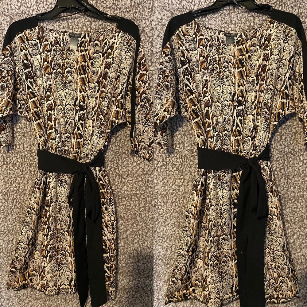 Snake skin print maxi dress